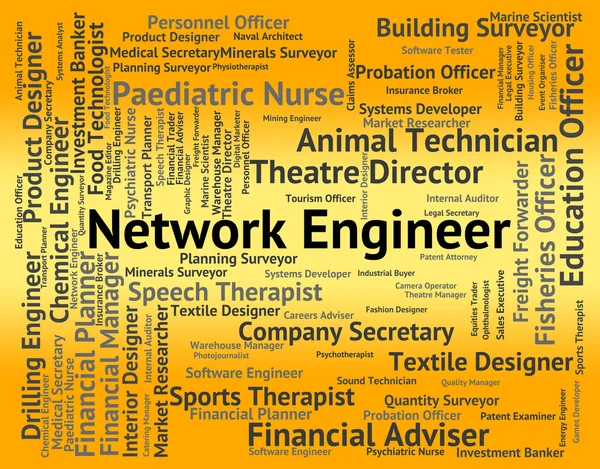 Network Engineer Means Www Employee And Jobs — Stock Photo, Image