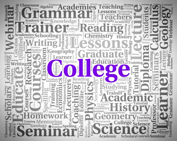 College Word significa Accademia Navale e Accademie — Foto Stock