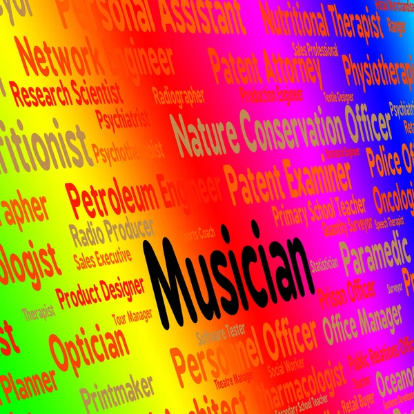 Musician Job Means Sound Track And Audio — Stock Photo, Image