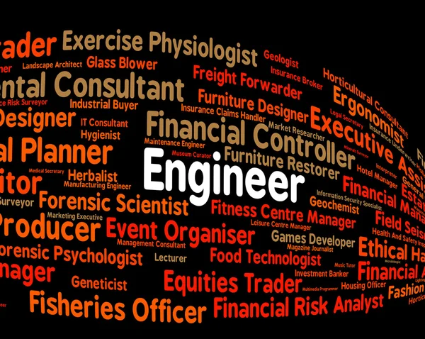 Engineer Job Shows Occupations Career And Engineering — Stock Photo, Image