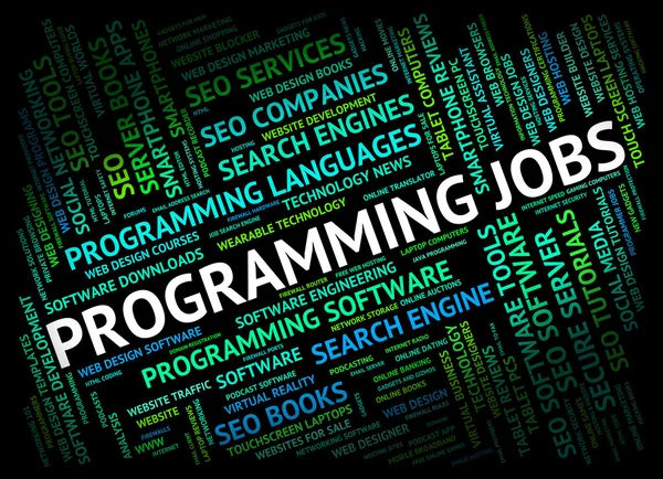 Programming Jobs Represents Software Development And Career — Stock Photo, Image