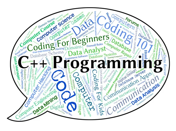 C++ Programming Indicates Software Development And Application — Stock Photo, Image