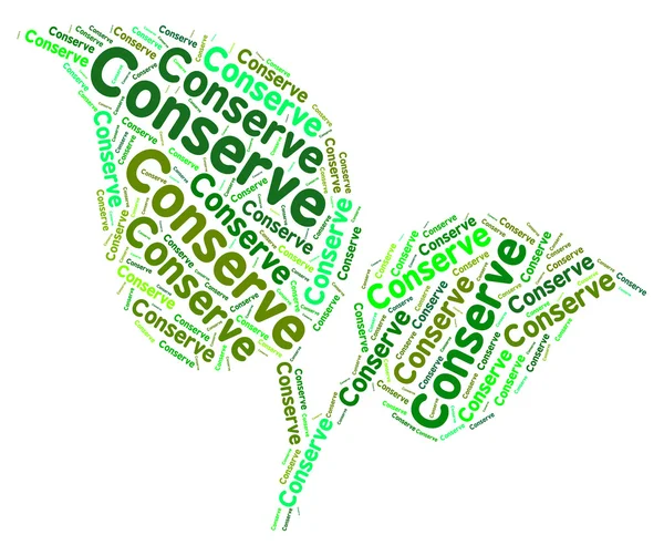 Conserve Word Means Protecting Protect And Sustainable — Stock Photo, Image