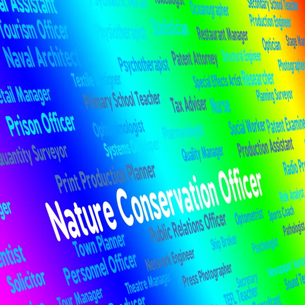 Oficial de Conservación de la Naturaleza Indica Eco Friendly And Administr —  Fotos de Stock