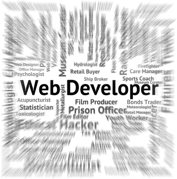 Web Developer Represents Expert Hire And Occupation — ストック写真