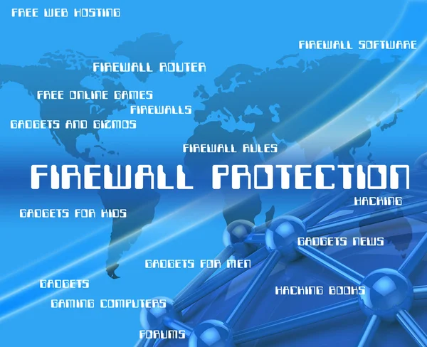 Firewallbeveiliging vertegenwoordigt geen toegang en coderen — Stockfoto