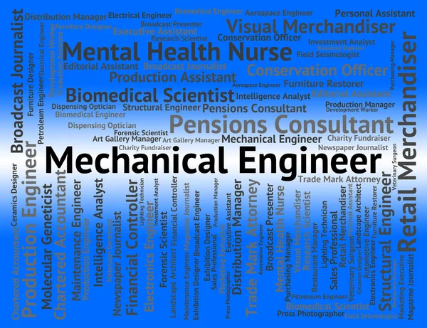 Mechanical Engineer Represents Position Recruitment And Engineer — Stock Photo, Image