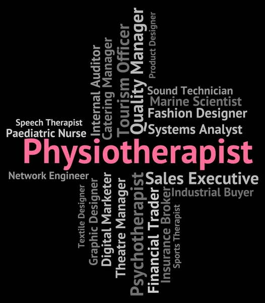 Physiotherapist Job Shows Work Occupational And Employment — Stock Photo, Image