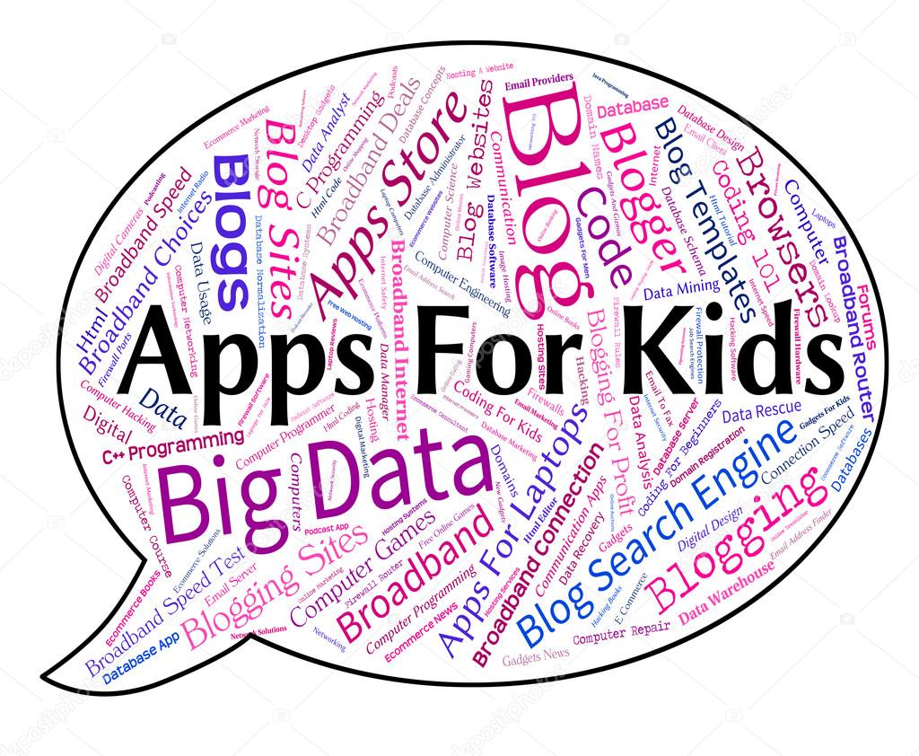 Apps For Kids Represents Application Software And Children