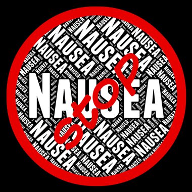 Stop Nausea Indicates Travel Sickness And Gagging clipart