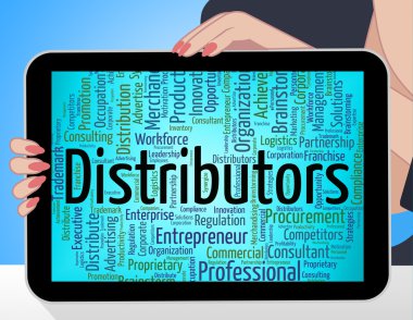 Distributors Word Represents Supply Chain And Distribute