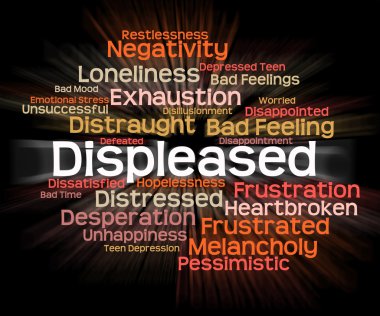 Displeased Word Means Put Out And Aggravate clipart