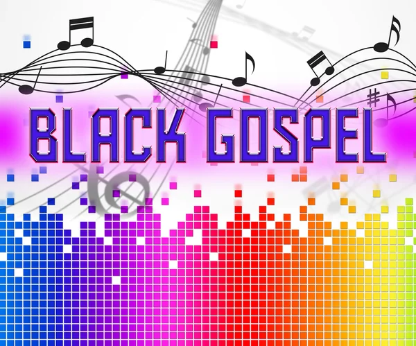 Black Gospel Shows Sound Track And Audio — Stockfoto