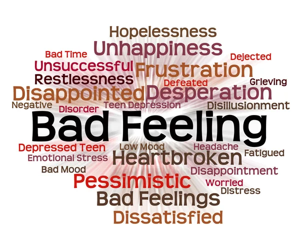 Bad Feeling Shows Ill Will And Animosity — Zdjęcie stockowe