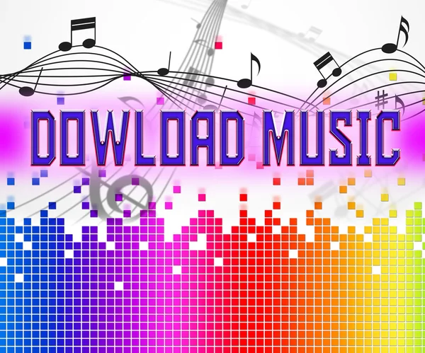 Download Music Means Sound Tracks And Data — Zdjęcie stockowe