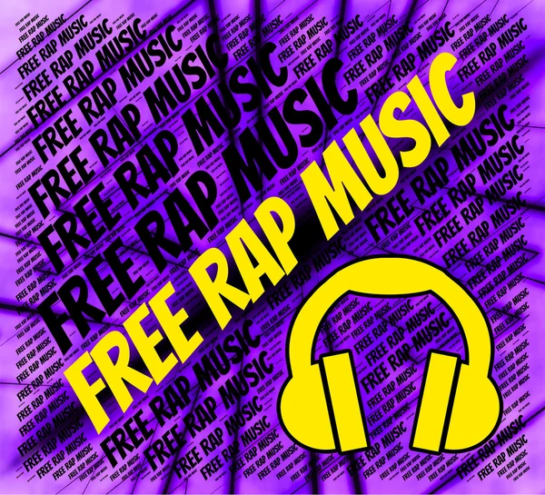 Free Rap Music Means No Cost And Complimentary — Stock Photo, Image