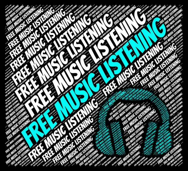 Música livre ouvir mostra trilhas de som e grátis — Fotografia de Stock