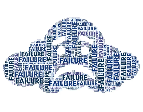 La palabra de fracaso representa la falta de éxito y derrota — Foto de Stock