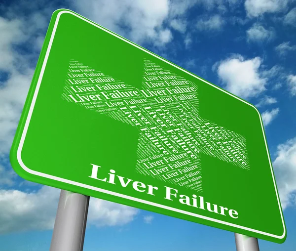 Liver Failure Shows Lack Of Success And Affliction — Stok fotoğraf