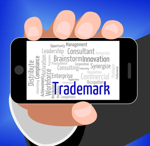 Trademark Word Shows Proprietary Name And Hallmark — Stock Photo, Image