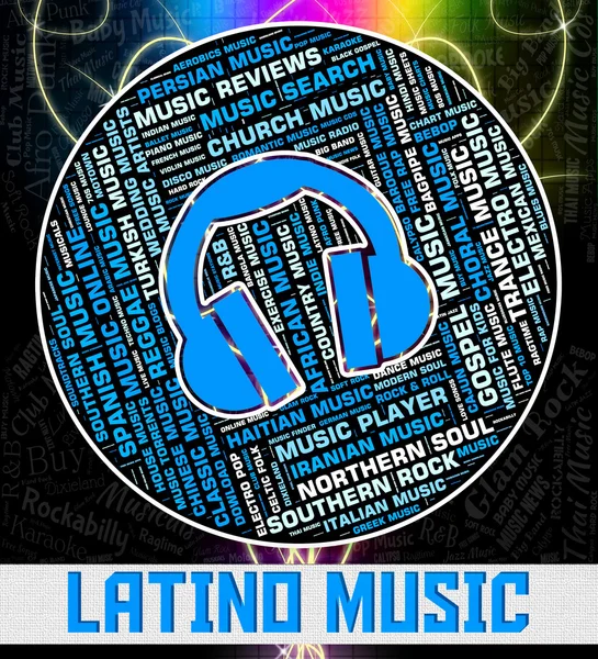 Latino Music Represents Sound Tracks And Harmonies — Zdjęcie stockowe
