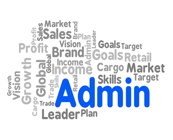 Admin Word Shows Administration Management And Governance — Zdjęcie stockowe