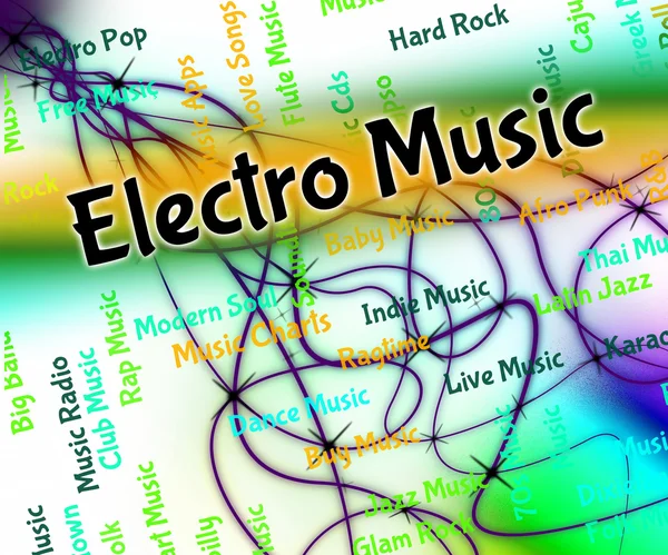 Electro Music Rappresenta tracce sonore e Funk — Foto Stock