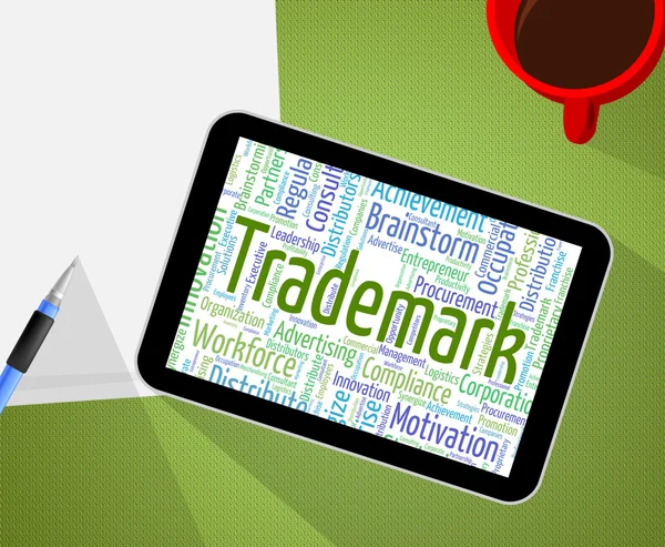 Trademark Word Means Brand Name And Emblem — Stockfoto