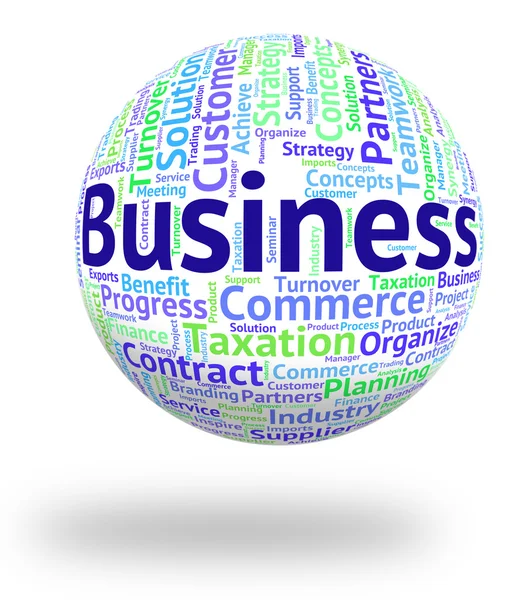 Business Word Means Businesses Trade And Words — Φωτογραφία Αρχείου