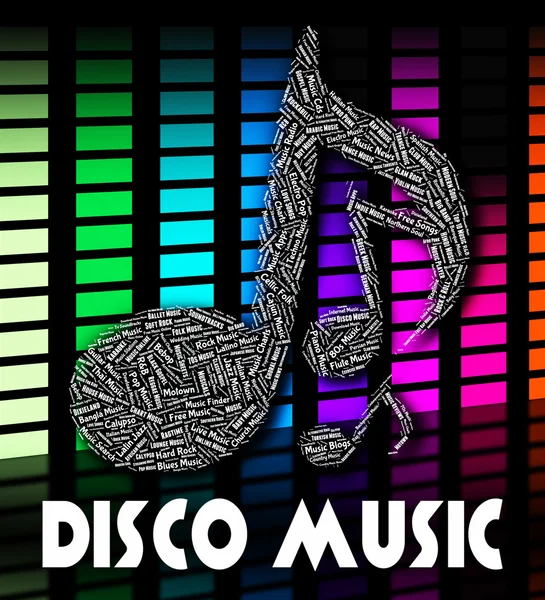 Disco Music Indicates Sound Track And Acoustic — Stock Photo, Image