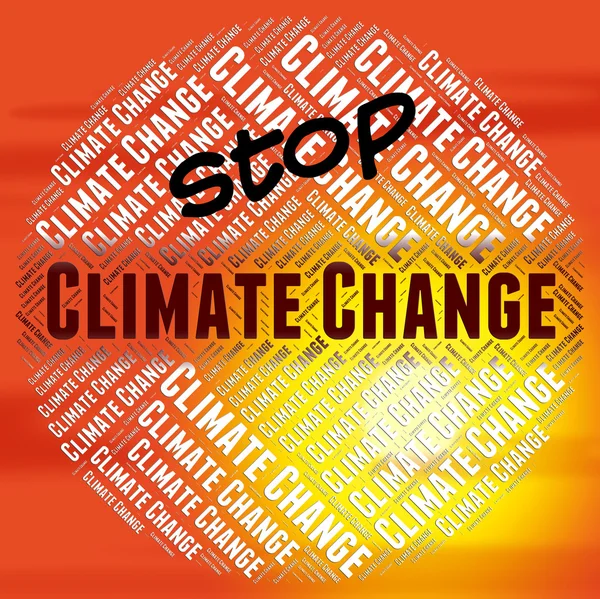 Stop Climate Change indica las condiciones meteorológicas y Chan — Foto de Stock