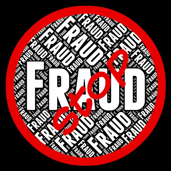 Stop Fraud Represents Rip Off And Caution — Zdjęcie stockowe