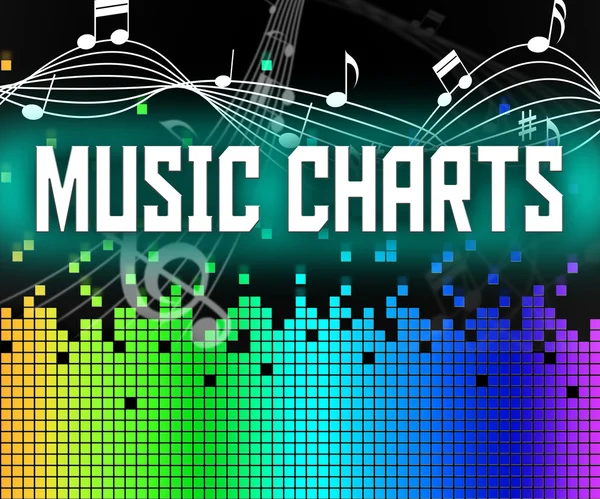 Chart Music Represents Sound Track And Charts — Stock Photo, Image