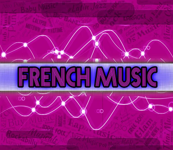 French Music Represents Sound Tracks And Audio — 图库照片