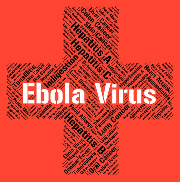 Le virus Ebola représente les agents pathogènes microbiens et la maladie — Photo