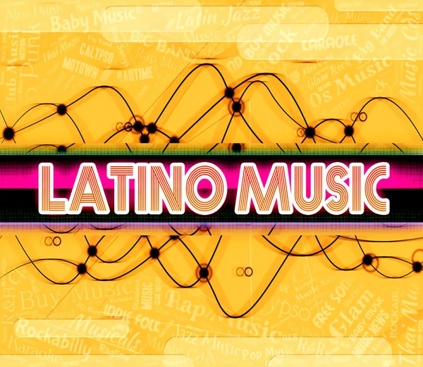 Latino Music Represents Sound Tracks And Harmonies — ストック写真