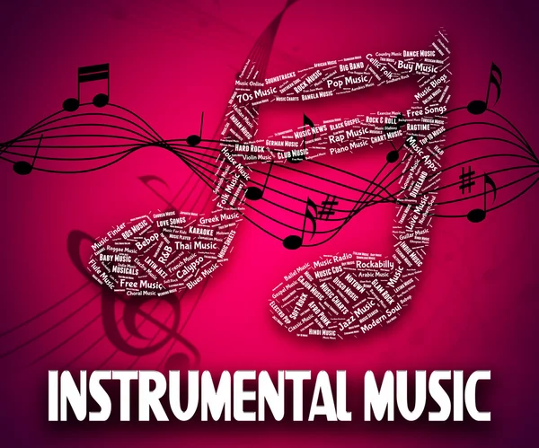 Instrumental Music Indicates Musical Instruments And Harmony — Stockfoto