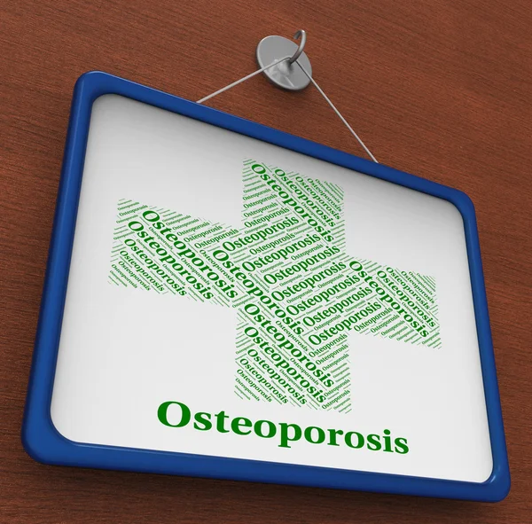 Osteoporosis Word Indicates Poor Health And Affliction — ストック写真