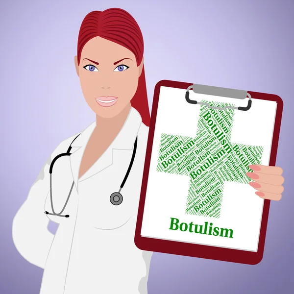 Слово ботулизма указывает на плохое здоровье и болезни — стоковое фото
