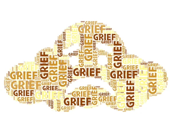 Grief Word Means Broken Hearted And Angst — Stockfoto
