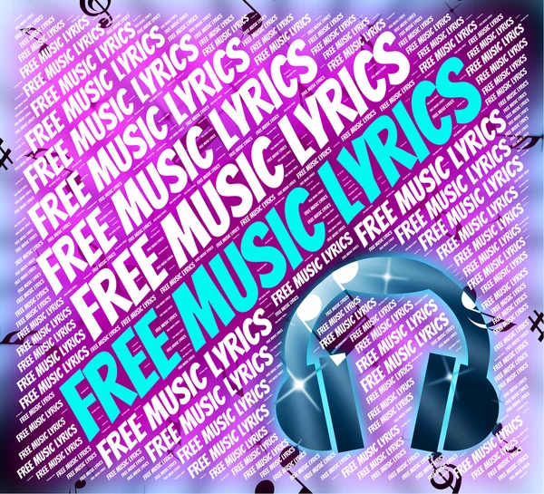 Free Music Lyrics Indicates With Our Compliments And Complimenta — 图库照片