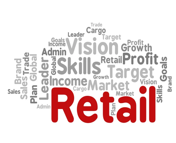 Retail Word Represents Market Marketing And Retailing — Stok fotoğraf
