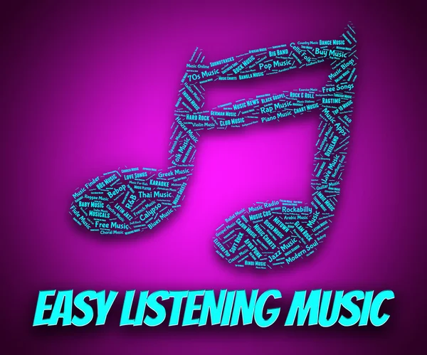 Easy Listening Music Indicates Orchestral Pop And Ensemble — Stockfoto