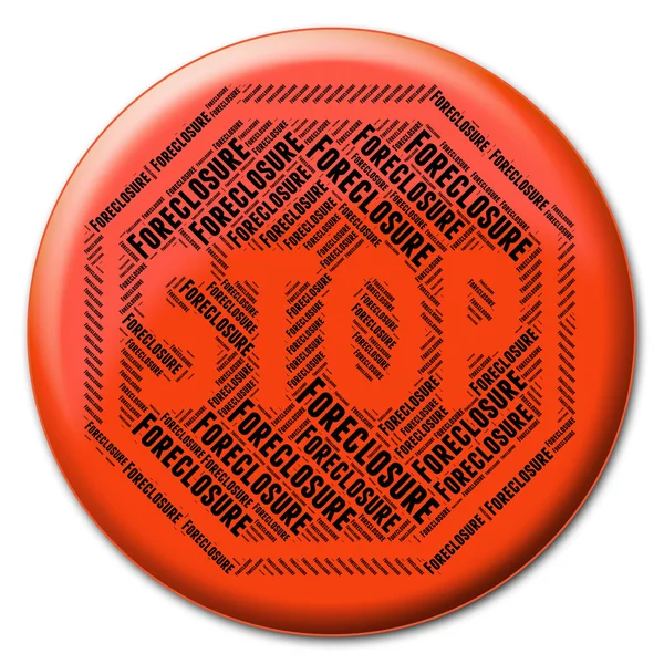 Stop Foreclosure indica señal de advertencia y precaución — Foto de Stock