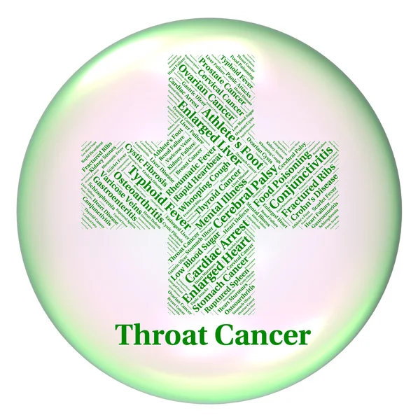 Throat Cancer Represents Malignant Growth And Cancers — Stock Photo, Image