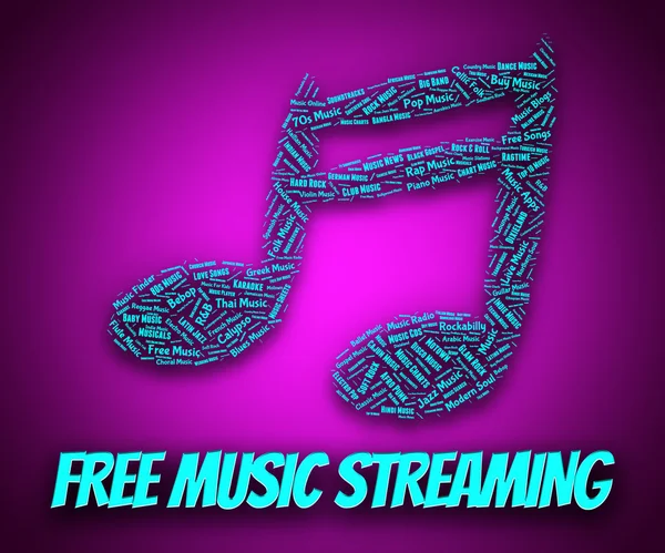 Free Music Streaming Indica nessuna carica e trasmissione — Foto Stock