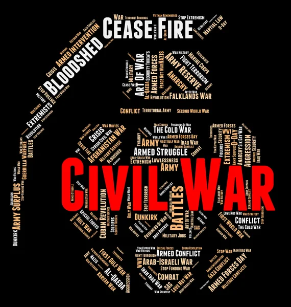 Guerra Civil significa acción militar y autoridad — Foto de Stock