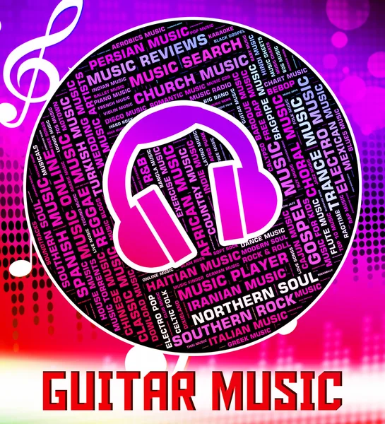 Guitar Music Indicates Sound Track And Audio — Stockfoto