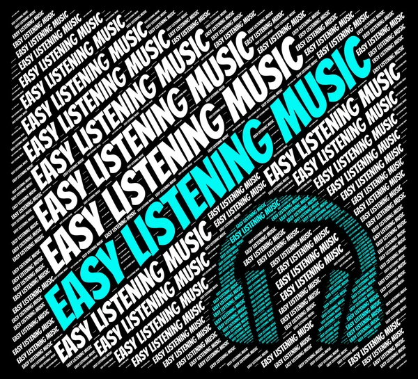 Easy Listening Music Means Sound Track And Acoustic — Stockfoto