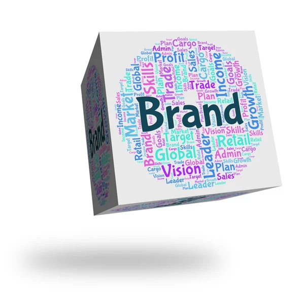 Brand Word Means Company Identity And Branded — Stockfoto